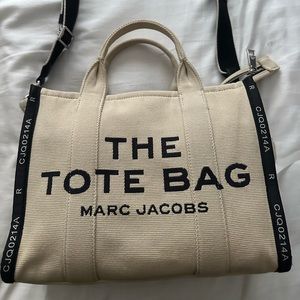 Marc Jacobs Cream and Black Tote Bag
